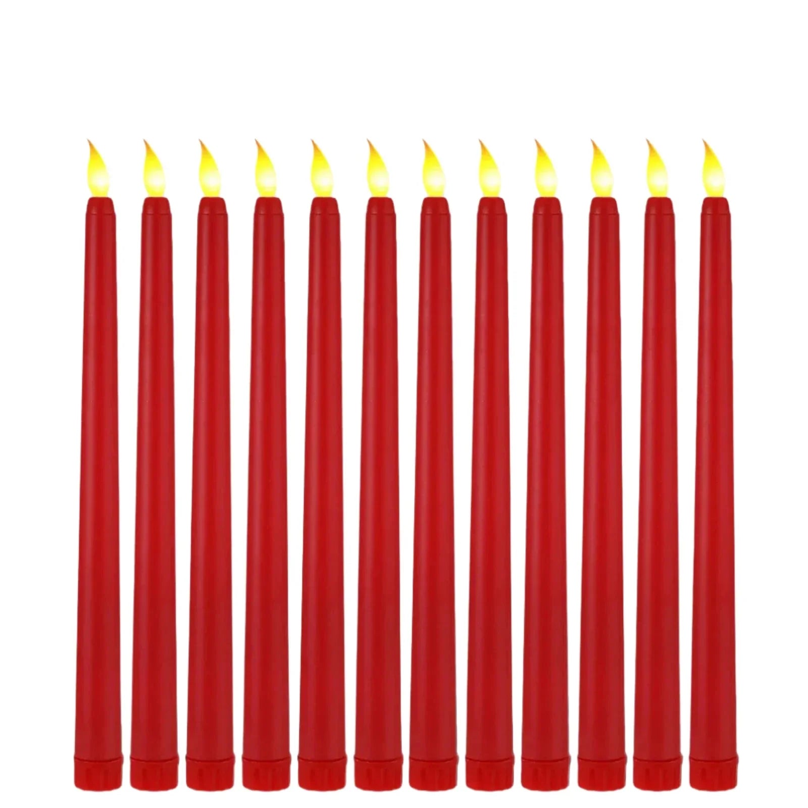 GloomLight - LED Black Taper Candles for Halloween and Weddings 10