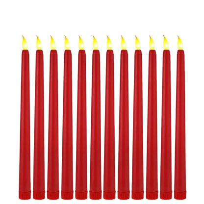 GloomLight - LED Black Taper Candles for Halloween and Weddings 10