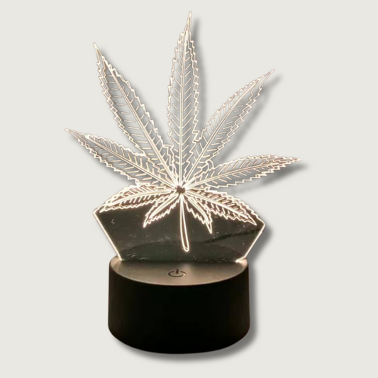Relaxing Hemp Leaf LED Desk Lamp for Home Ambiance - Lusomart