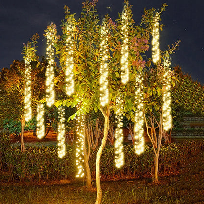 GlowCascade – Hanging LED String Lights for Garden and Patio Decor 1