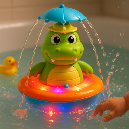 Colorful Splash Crocodile Bath Light Toy - Lusomart