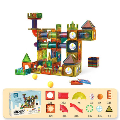 GlowTiles – Set of light-up building tiles for children with creative building blocks 4