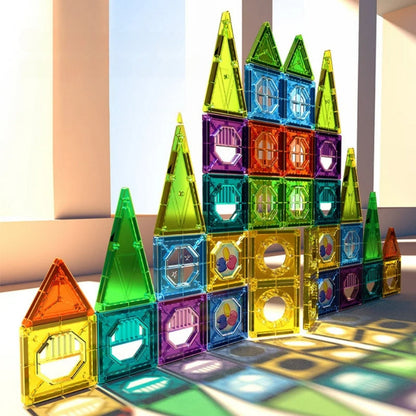 GlowTiles – Set of light-up building tiles for children with creative building blocks 6