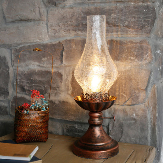 Warm Glass LED Table Lamp for Home Office Use - Lusomart