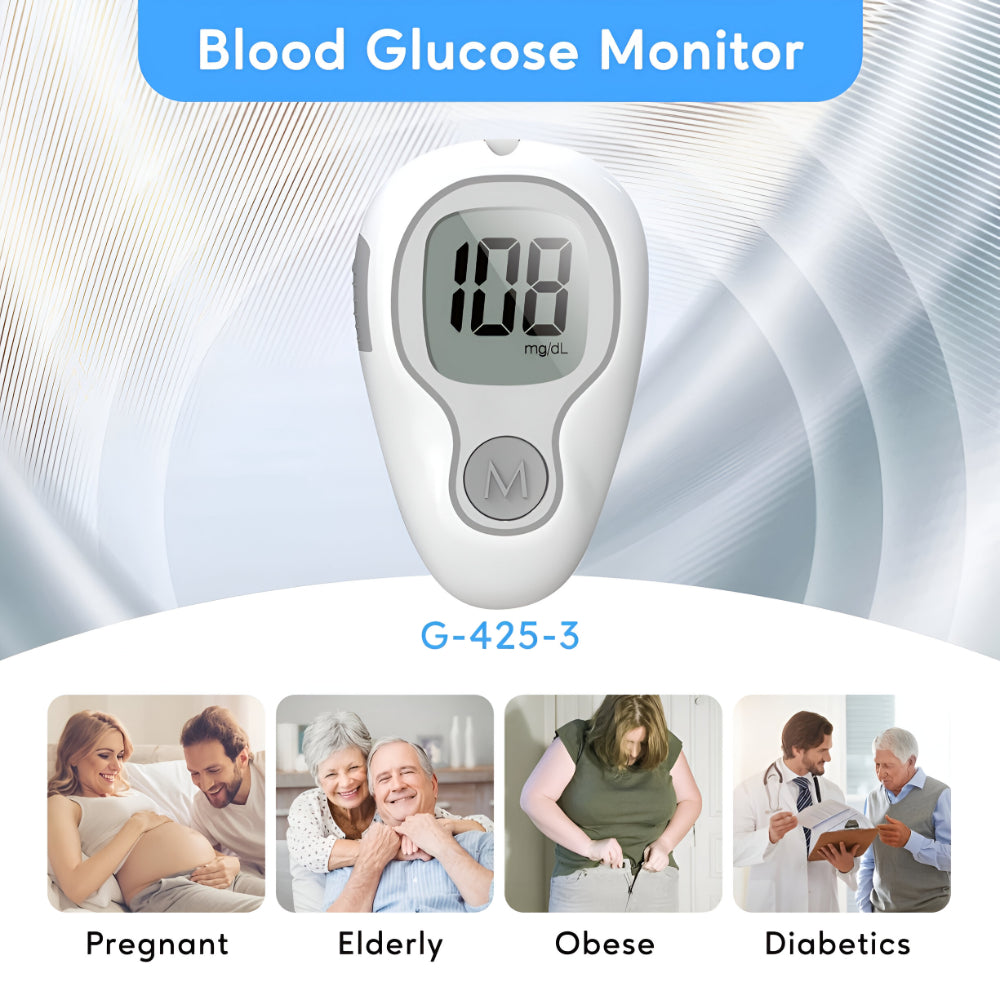Accurate Home Blood Glucose Testing Kit Meter Set
