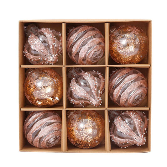 Luxurious Gold Christmas Tree Bauble Set - Lusomart