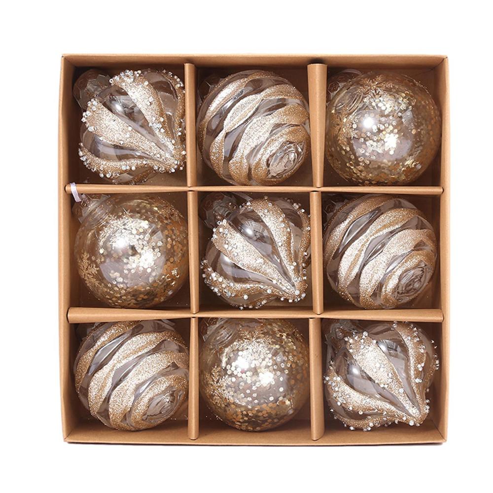 GoldElegance | Luxury Golden Bauble Set for Christmas Tree 1