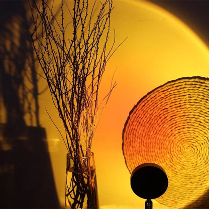 GoldenAura | Serene Adjustable LED Sunset Projection Mood Lamp 3