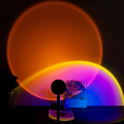 GoldenAura | Serene Adjustable LED Sunset Projection Mood Lamp 4