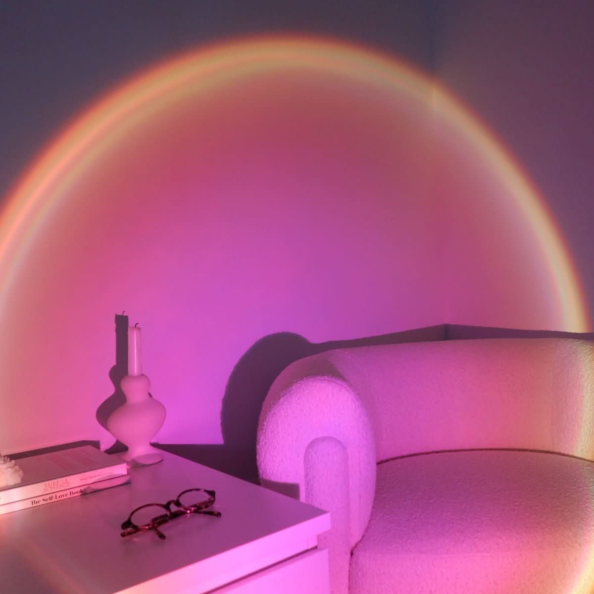 GoldenAura | Serene Adjustable LED Sunset Projection Mood Lamp 5