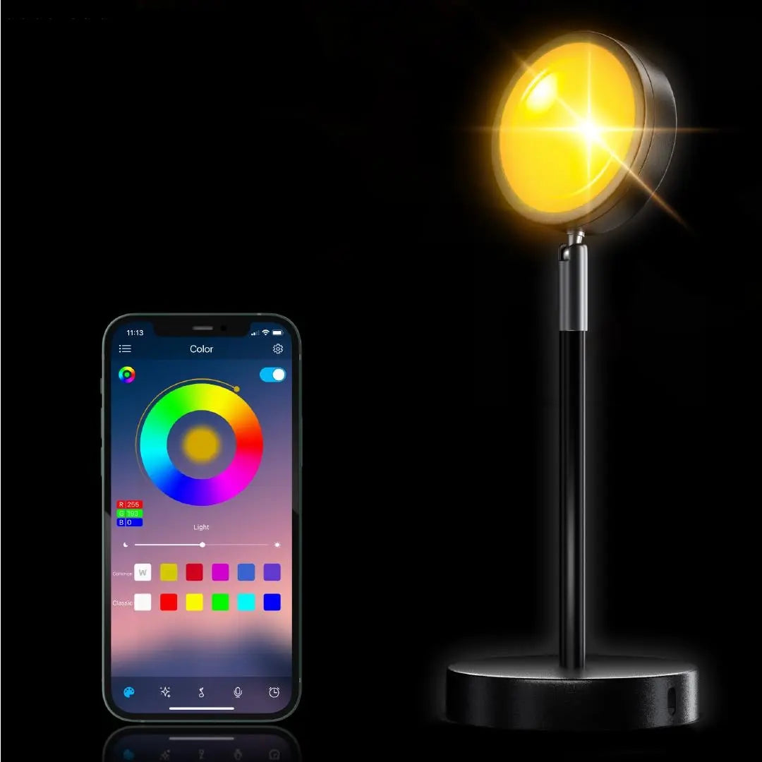 Colorful LED Sunset Projection Lamp with Remote