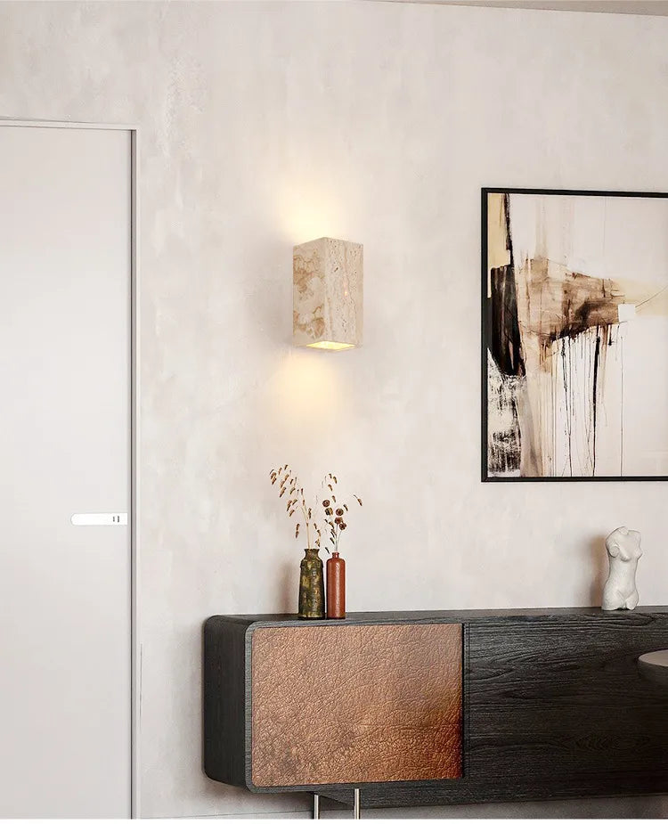 GoldenHue – Decorative Stone Wall Light in Vibrant Yellow Tone 2