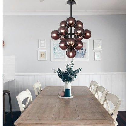Purple Glass Drop Pendant Lighting