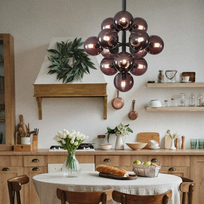 Purple Glass Drop Pendant Lighting