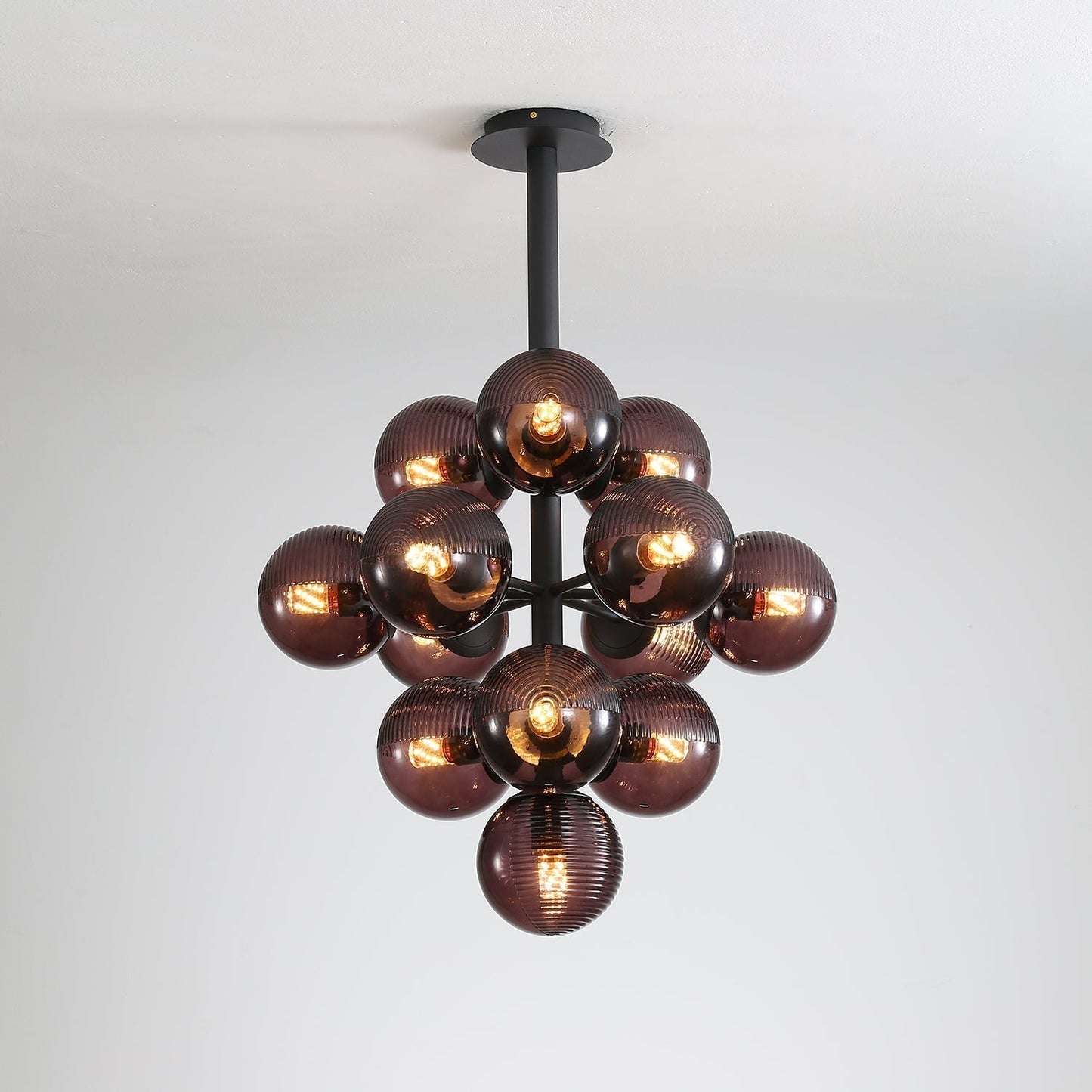 Purple Glass Drop Pendant Lighting