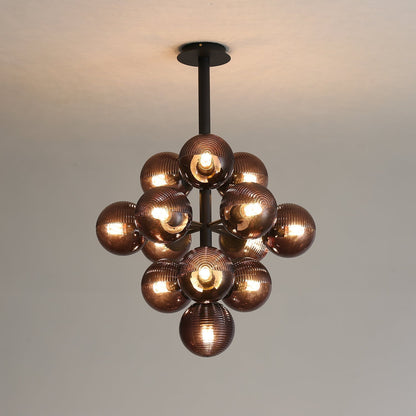 Purple Glass Drop Pendant Lighting