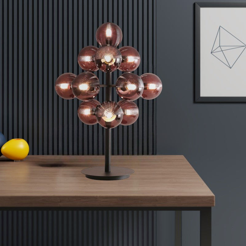 Stylish Purple Glass Desk Lamp
