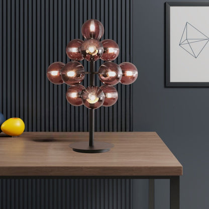 Stylish Purple Glass Desk Lamp