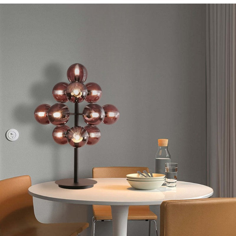Stylish Purple Glass Desk Lamp