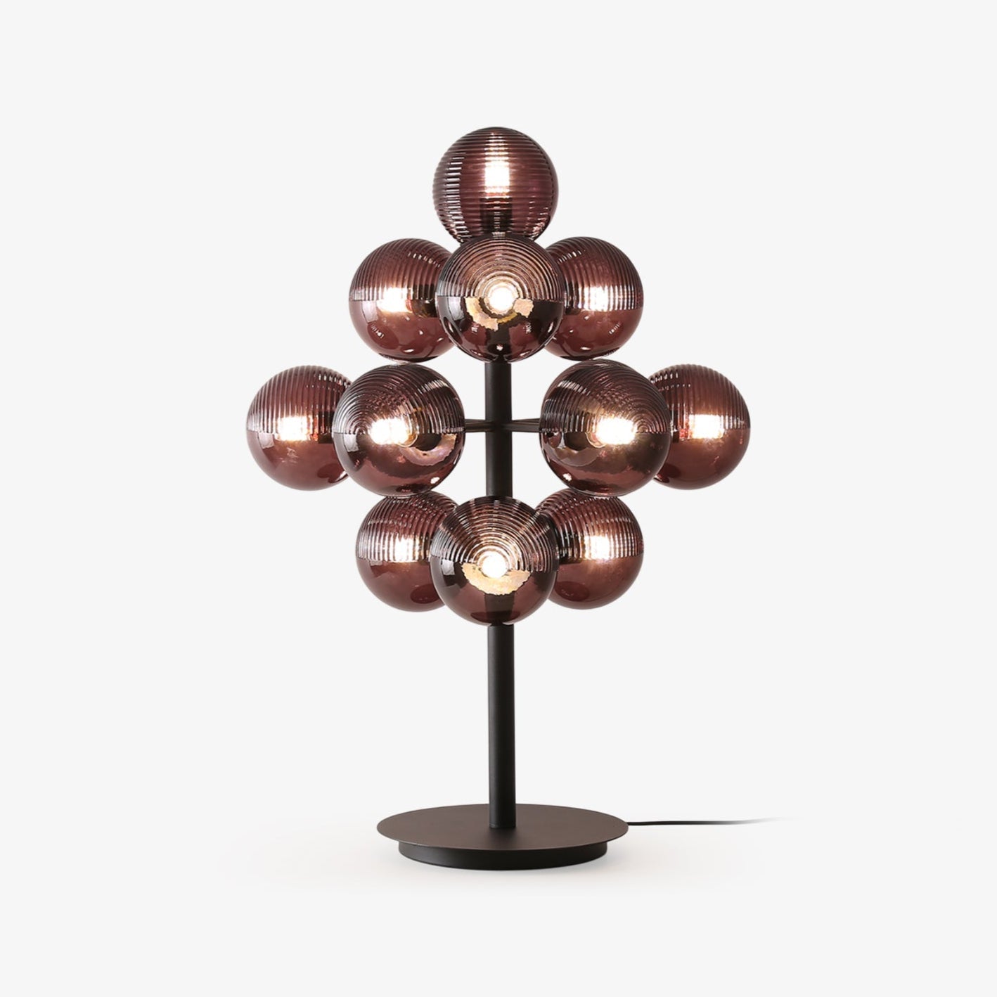 Stylish Purple Glass Desk Lamp - Lusomart