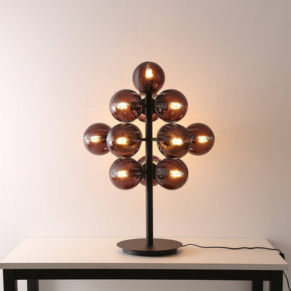 Stylish Purple Glass Desk Lamp