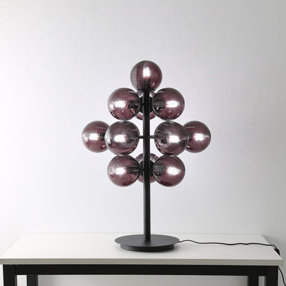 Stylish Purple Glass Desk Lamp