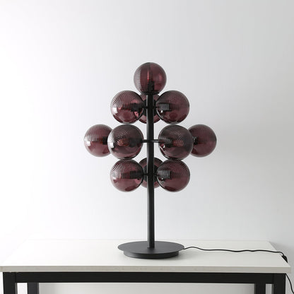 Stylish Purple Glass Desk Lamp