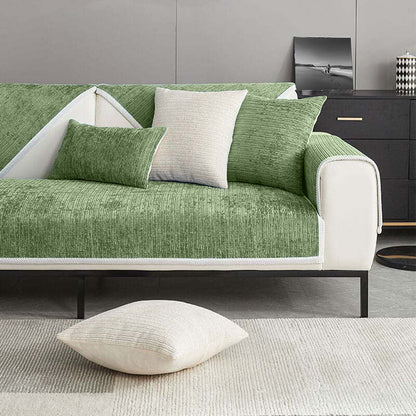 Easy Clean Faux Chenille Sofa Protector Slipcover