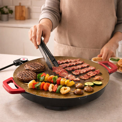 Non Stick Indoor Grill Cast Iron Cooking Pan - Lusomart