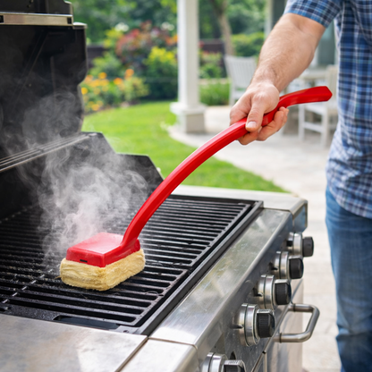 Easy Clean BBQ Brush Long Handle Bristle Free Scrubber