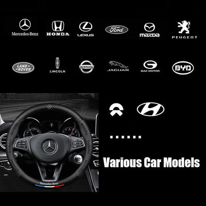GripGuard | Stylish Breathable Anti-Slip Steering Wheel Cover 7
