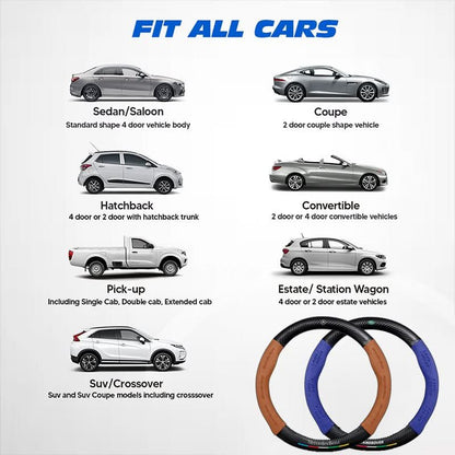 GripGuard | Stylish Breathable Anti-Slip Steering Wheel Cover 8