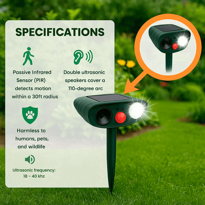Outdoor Solar Powered Deer Repellent For Yard