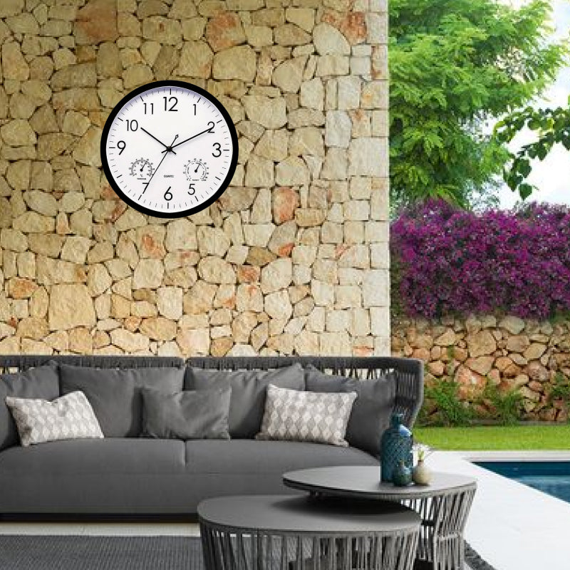 Waterproof Vintage Garden Clock With Temperature Humidity