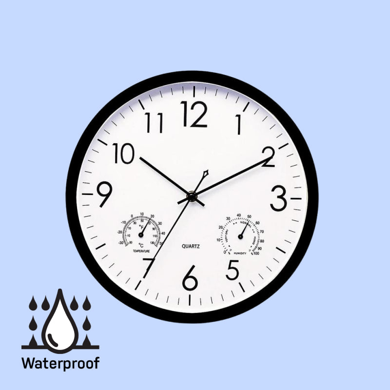 Waterproof Vintage Garden Clock With Temperature Humidity - Lusomart