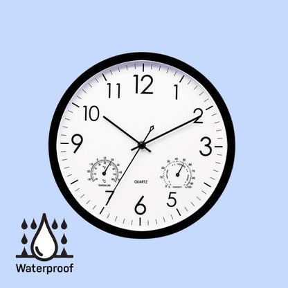 Waterproof Vintage Garden Clock With Temperature Humidity - Lusomart