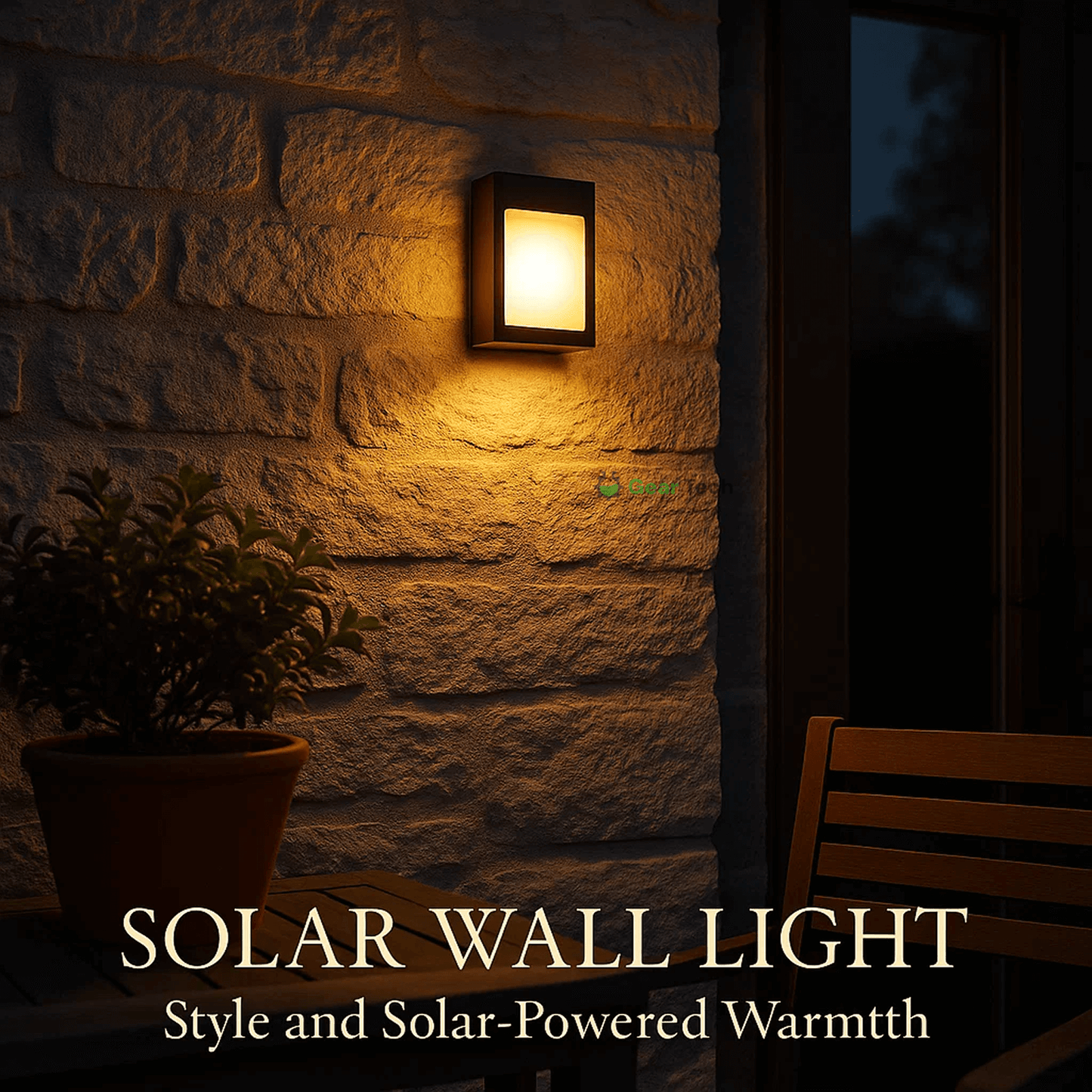 Solar Powered LED Outdoor Wall Light for Patio and Pathway