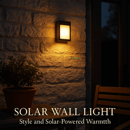 Solar Powered LED Outdoor Wall Light for Patio and Pathway