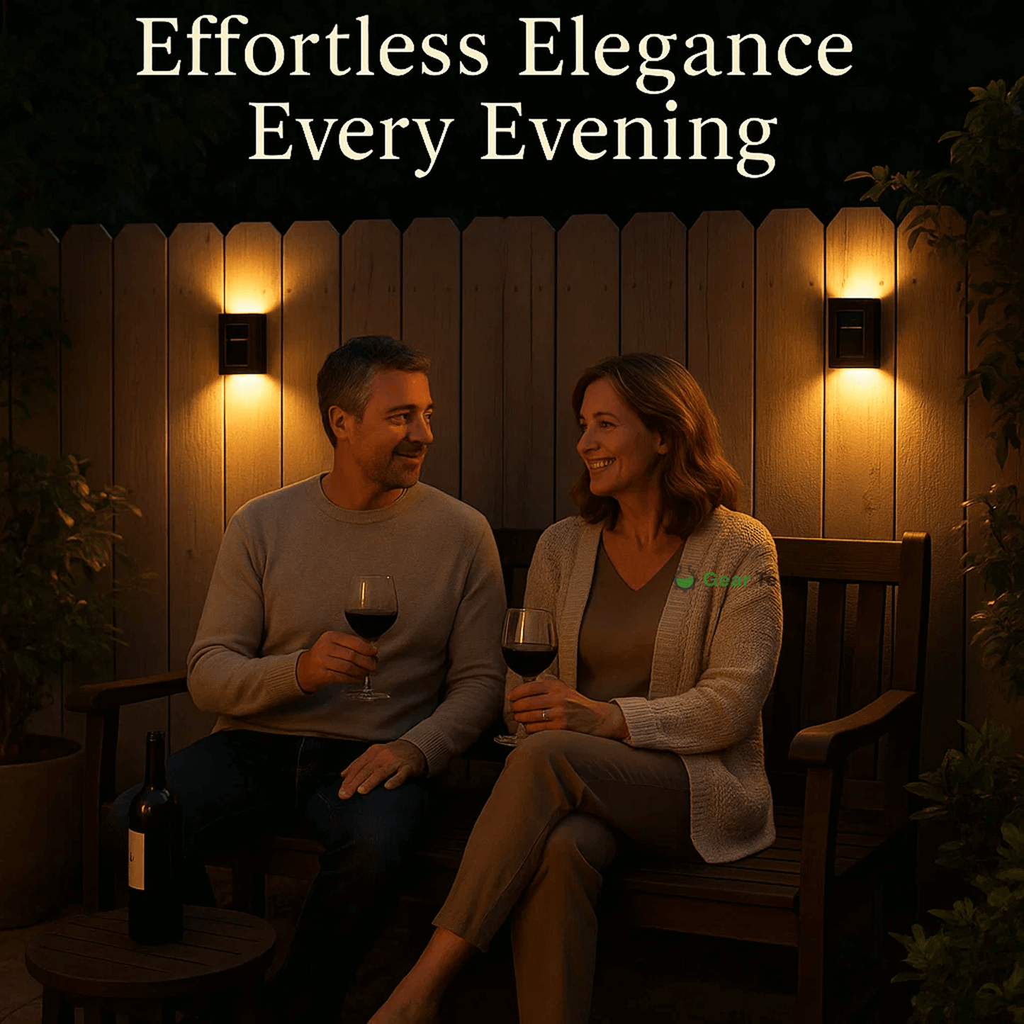Solar Powered LED Outdoor Wall Light for Patio and Pathway