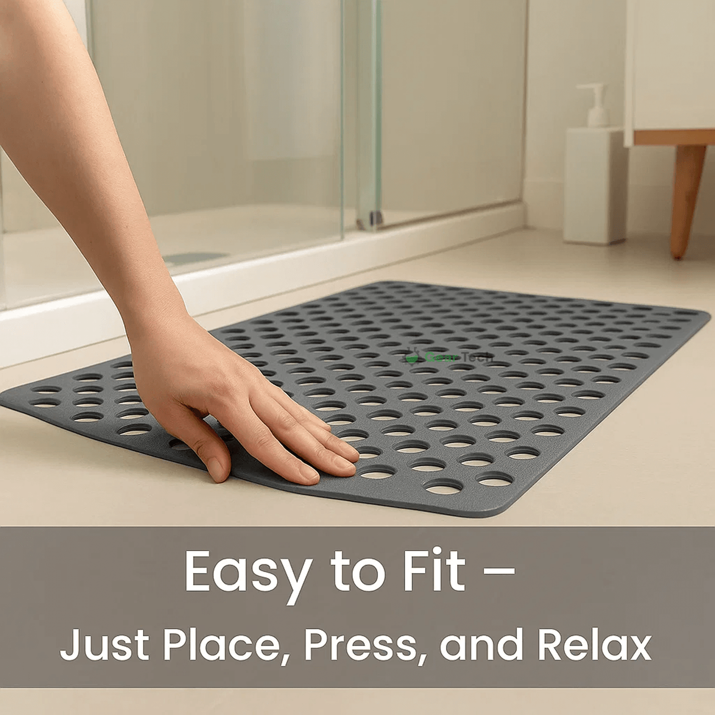 Anti-Slip Bathroom Shower Mat, Mildew-Proof, Easy Clean