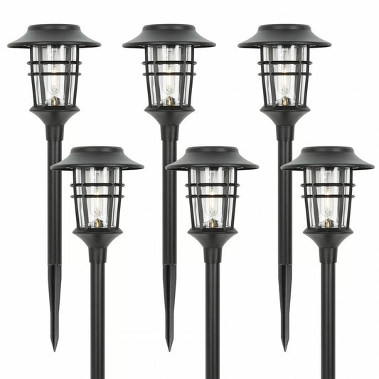 Bright Garden Solar Powered Lanterns - 6 Pack - Lusomart