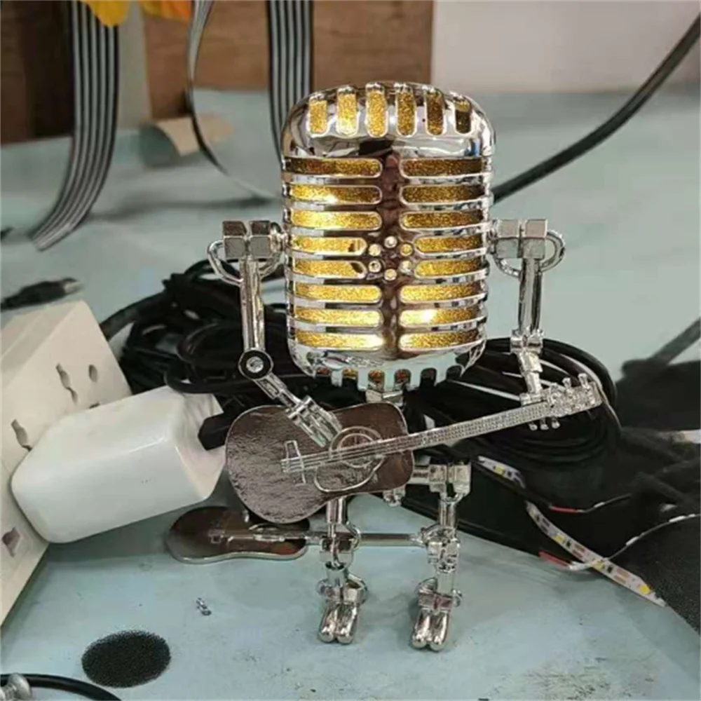 Retro Music Robot Desk Light Lamp
