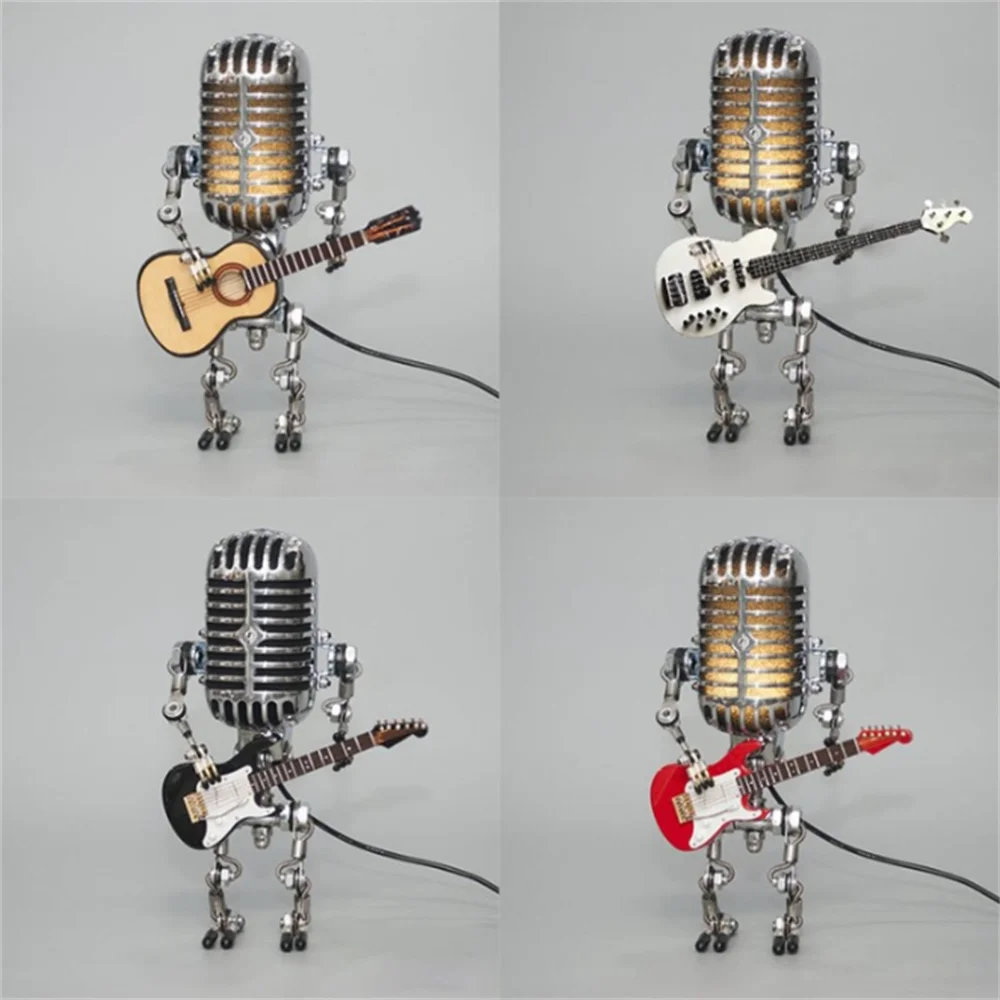 Retro Music Robot Desk Light Lamp