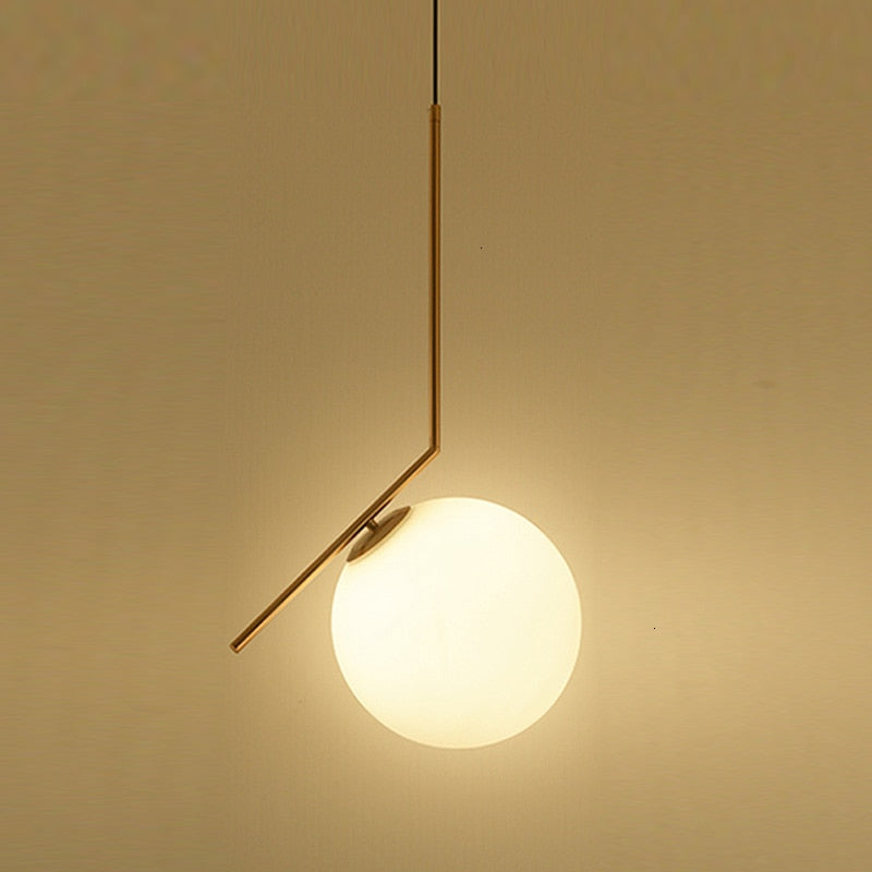 Suspended Glass Ball Pendant Lamp