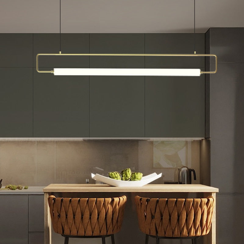 Sleek Modern Black Dining Room Chandelier Light