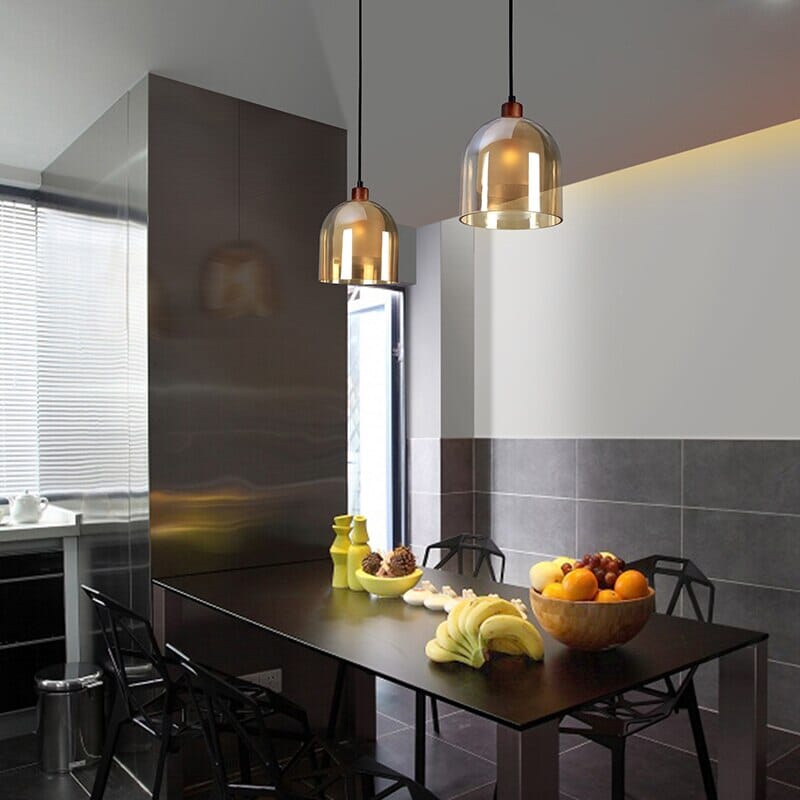 Sleek Chrome Hanging Light