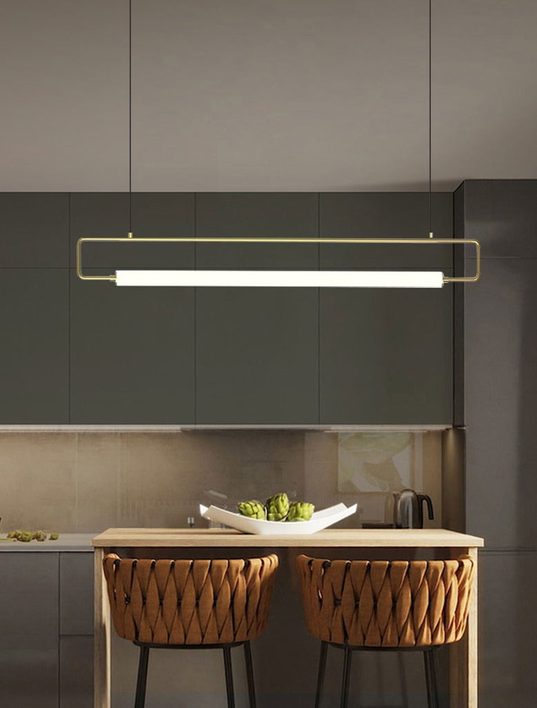 Sleek Modern Black Dining Room Chandelier Light