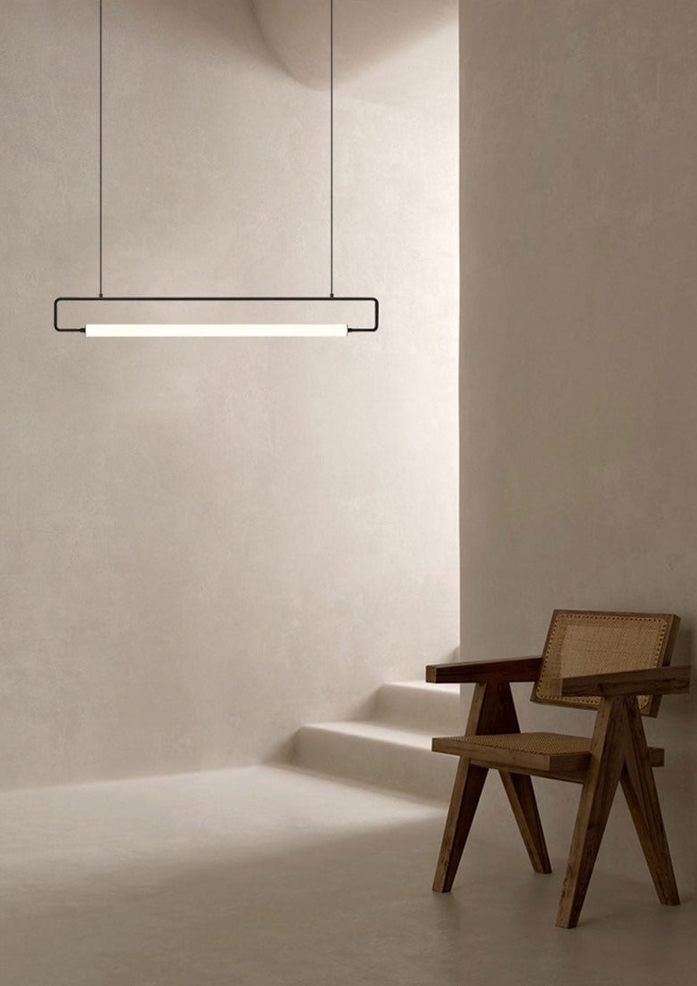 Sleek Modern Black Dining Room Chandelier Light