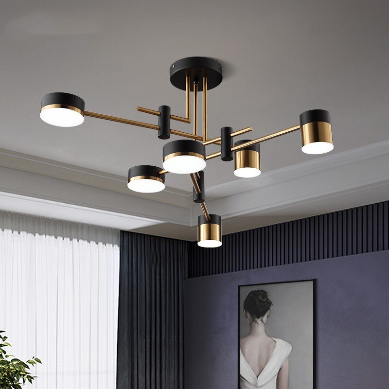 Luxury Gold And Black Crystal Chandelier