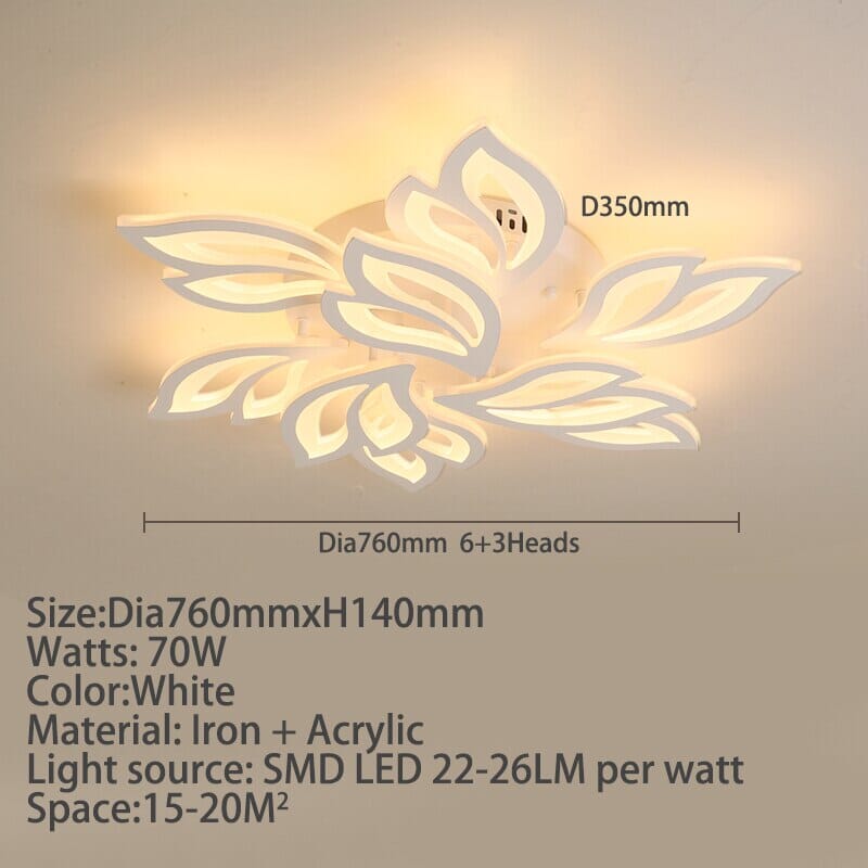 Floral Glass Pendant Light
